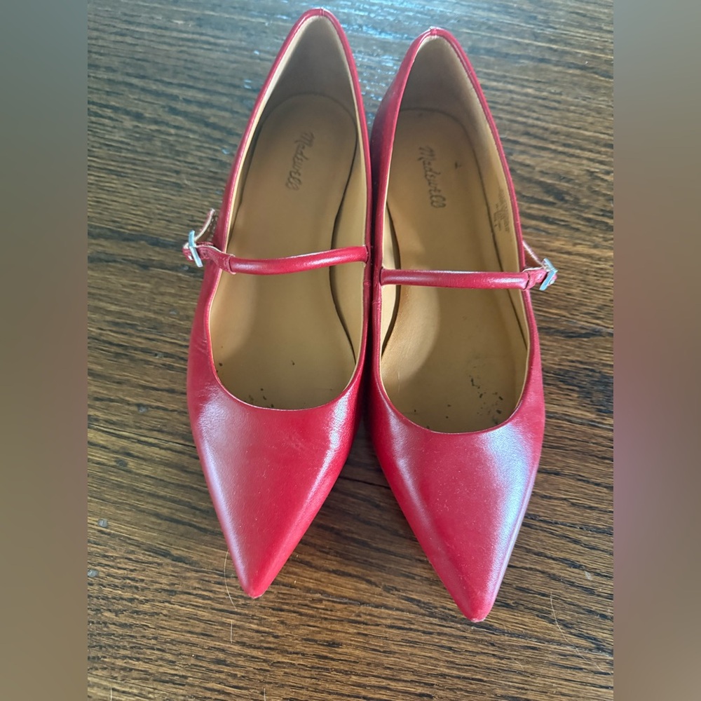 Madewell Red Elsie Mary Jane Flat